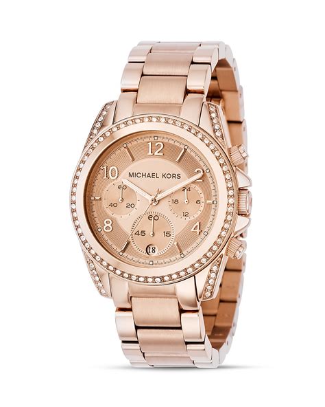 michael kors watch flower|michael kors rose gold tone.